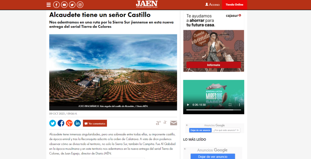 Reportaje de Diario Jaén sobre el Castillo de Alcaudete